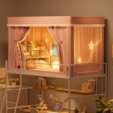 StarryBunk Verstelbaar Stapelbed - Cozy & Beschermd met Mosquitonet