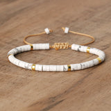 Vlechtarmband met 2,4 mm Natuurlijke Steen Rollen – Seraphina