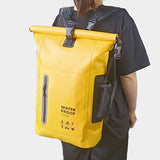 Waterdichte 25L roll-top rugzak met meerdere vakken, stevige gespafdichting en mesh zijvak