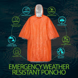 StormGuard Nood Poncho's - Waterdichte en Thermische Bescherming