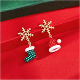 SNOWGLINT – Elegante, vergulde sneeuwvlok oorbellen voor feestelijke glans