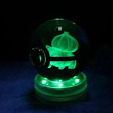 Kristallen Pokébal met LED-standaard – Interactief verzamel speelgoed