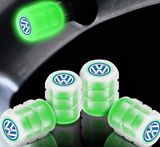 Set van 4 verlichte ventieldoppen met logo – LuxaGlow