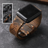 Handgemaakt Vintage Lederen Apple Watch Band