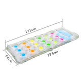 Luxe Opblaasbaar Ligbed met Kleuraccenten - Perfect voor Ontspanning op het Water