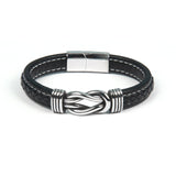 Infinity-Armband | Leer-Knoop-Armband