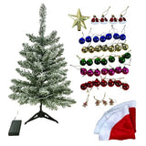JOLLYBRIGHT – Vooraf gemaakte tafelkerstboom (60 cm) met compleet ornamentenpakket