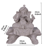 Heimdecoratie Natuur Zandsteen Indische Ganesha Beeld Religieuze Hindoe Olifantengod Standbeelden Fengshui Olifantenkop Boeddha