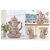 Heimdecoratie Natuur Zandsteen Indische Ganesha Beeld Religieuze Hindoe Olifantengod Standbeelden Fengshui Olifantenkop Boeddha