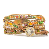 Hamsa-Wickelarmband met Amazonietsteen – Zahara