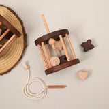 Houten puzzel met basisvormen voor kinderen – Leer spel om de motoriek te bevorderen