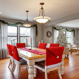 FESTISEAT – 2-pack Stoelhoezen met Kerstman Hoed voor feestelijke Tafeldecoratie