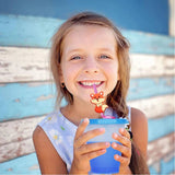 SAFARISIP – Drinkhalmen met jungle-diermotieven van Leeuw, Vos, Zebra & Giraffe