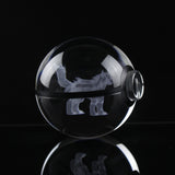 Kristallen Pokébal met LED-standaard – Interactief verzamel speelgoed