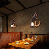 Houten Anker LED-Wandlamp – Nautica