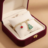 SHINELET – Feestelijke Charm-Armband met Glanzende Parels voor Kerstmis