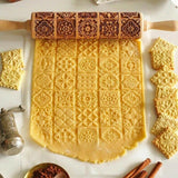 PATTERNPIN – Handgemaakte deegroller met decoratief kerstmotief