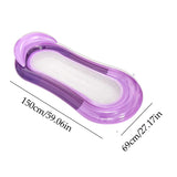 Luxe Opblaasbaar Waterligbed met Verhoogd Hoofdkussen - Perfect voor Zwembad en Strand