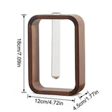 Houten Hydroponische Glazen Vaas – Elegante & Duurzame Plantenvaas voor Hydroponisch Tuinieren