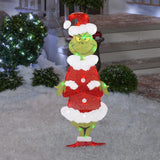 Grinch Kerstdecoratie - Vrolijke Tuinverlichting voor de Feestdagen