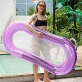 Luxe Opblaasbaar Waterligbed met Verhoogd Hoofdkussen - Perfect voor Zwembad en Strand