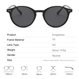 Retro Ronde Gepolariseerde Zonnebril - SunnyStyle Zomer 2025