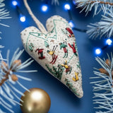 JOYSEW – DIY-Stikset voor hartvormige kerstdecoraties met stof, draad en naalden