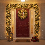 GLOWTWINE – Verlichte kerstguirlande van rotan met warmwitte LED-lampen, 2,7 m