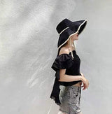 Floppy Hat | Blijf in de schaduw en maak een fashion statement met deze trendy grote emmerhoed!