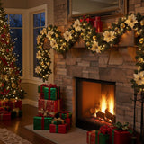 GLOWTWINE – Verlichte kerstguirlande van rotan met warmwitte LED-lampen, 2,7 m