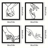 Verbonden Handen Metalen Wanddecoratie – Minimalistisch en Verbindend