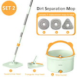 Zelfroterende V mop met emmer - SpinMop
