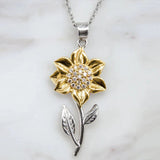 Gouden Damesketting van Sterling Zilver met Zonnebloemhanger – Marélie