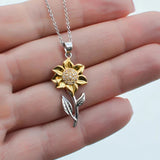 Gouden Damesketting van Sterlingsilver met Zonnebloemhanger – Marélie