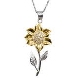 Gouden Damesketting van Sterlingsilver met Zonnebloemhanger – Marélie