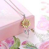 Gouden Damesketting van Sterlingsilver met Zonnebloemhanger – Marélie