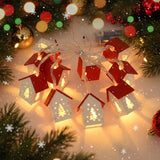 GLIMMERGABLE – Houten LED-huislamp met warmwit licht voor feestelijke accenten