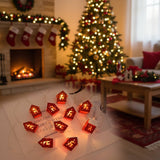 GLIMMERGABLE – Houten LED-huislamp met warmwit licht voor feestelijke accenten