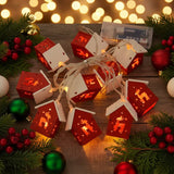 GLIMMERGABLE – Houten LED-huislamp met warmwit licht voor feestelijke accenten