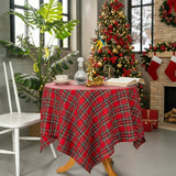CAROLTARTAN – Feestelijke geruite tafelkleed van duurzaam polyester voor het kerstmaal