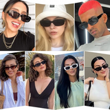 Rechthoekige Retro Y2K Zonnebril voor Zomer 2025 - Aria