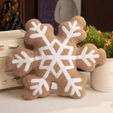 SNOWYCOZY – Zachte winter-sneeuwvlok kussen voor door Kerstmis geïnspireerde woningdecoratie