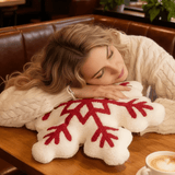 SNOWYCOZY – Zachte winter-sneeuwvlok kussen voor door Kerstmis geïnspireerde woningdecoratie
