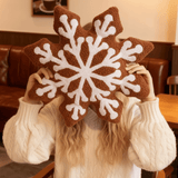 SNOWYCOZY – Zachte winter-sneeuwvlok kussen voor door Kerstmis geïnspireerde woningdecoratie