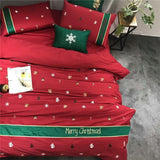 ARCTICTHREAD – Kerstbedlinnen set van 100% Egyptisch katoen met coole percale stof