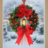 ORNAGLEAM – Krans met Lantaarn en Ornamenten voor Stralende Kerstmagie