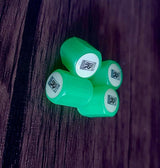 Set van 4 verlichte ventieldoppen met logo – LuxaGlow