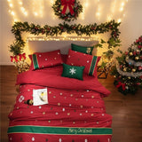 ARCTICTHREAD – Kerstbedlinnen set van 100% Egyptisch katoen met coole percale stof