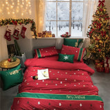 ARCTICTHREAD – Kerstbedlinnen set van 100% Egyptisch katoen met coole percale stof