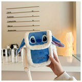 Schattige Stitch Crossbody Tas – Met Bont en Geborduurd Design voor Dagelijks Gebruik